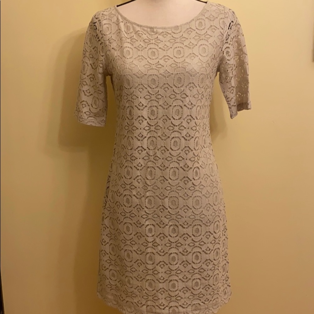 Banana Republic Ivory lace dress